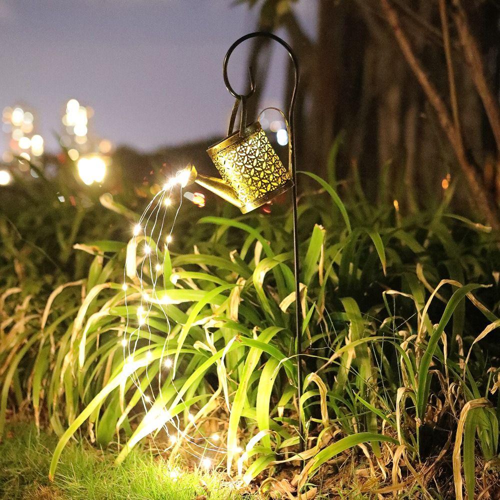 Lights Hollowed Out Waterproof Lawn Lights Solar Outdoor Lights Lawn Lights Star Kettle Lamp