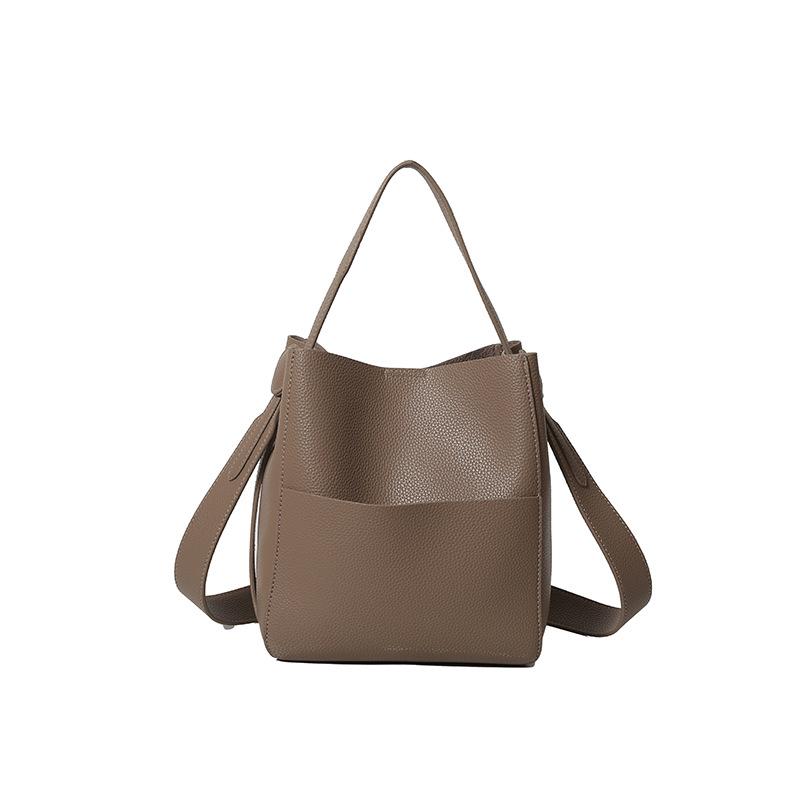 INBLUE Women s Large Capacity Shoulder/Crossbody Bucket Bag - Versatile Simple Design One Size