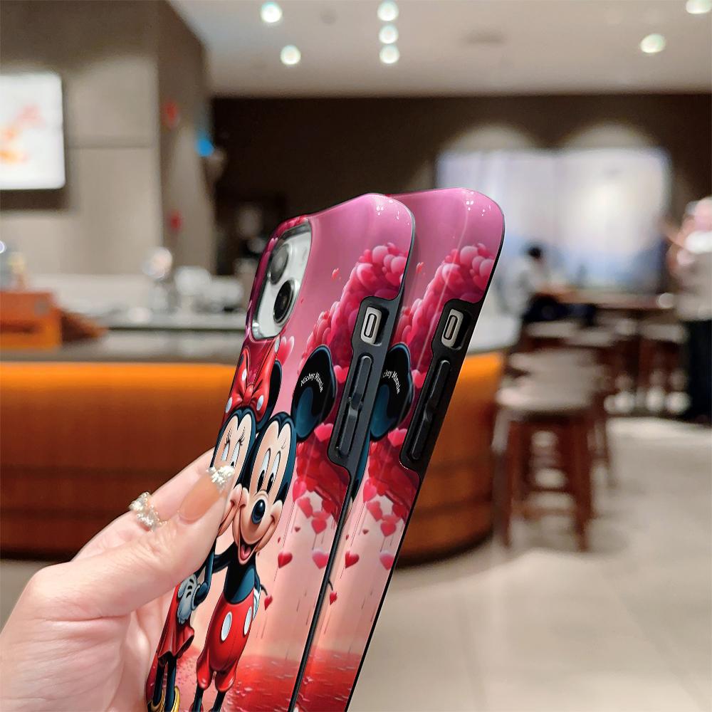 Disney phone case, double-layer protective cover, suitable for iPhone X/XS/SE/7/8/11/12/13/14/15/16/17 Pro Max Plus