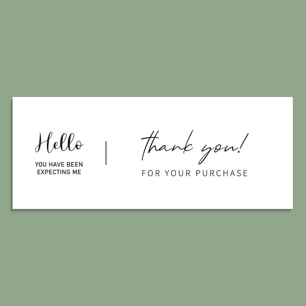 50-Pack White Rectangle Thank You Seal Stickers for Gift Boxes & Packaging