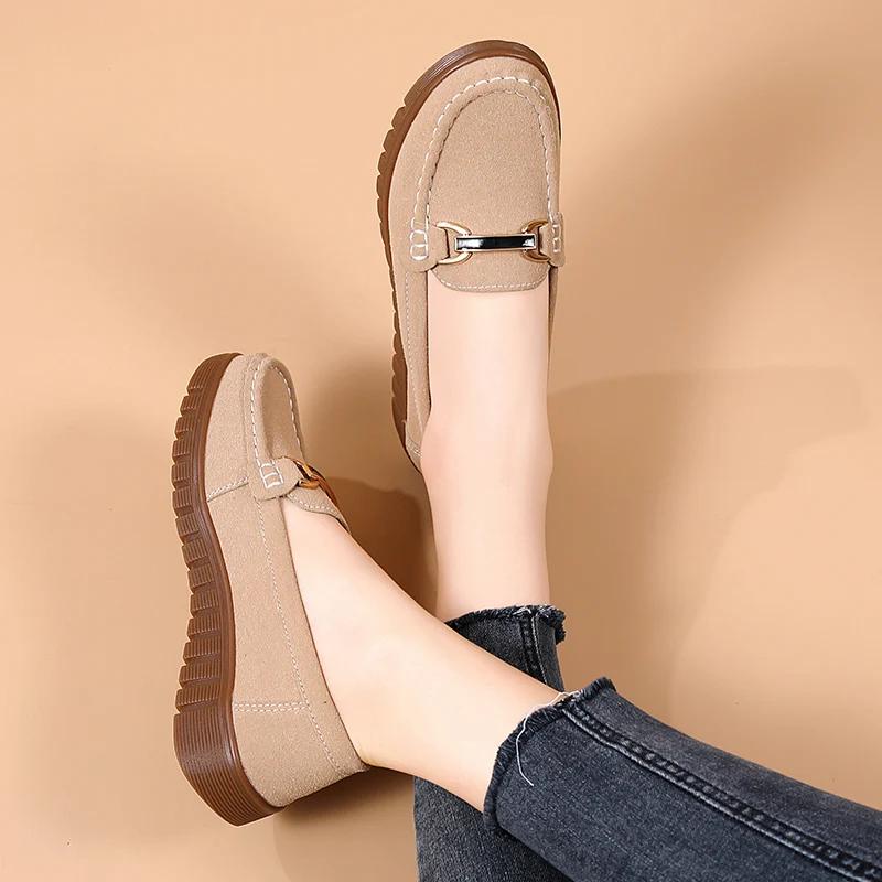 

YRZL Women s Loafers Slip on Woman Flat Shoes Women Casual Platform Loafer Moccasins Soft Sole Female Walking Shoes Woman Shoes 35