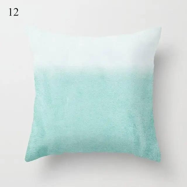 Mint Green Cushion Cover Geometric Printing Pattern Pillowcase 45*45Cm Living Room Bed Square Cushion Cover Decorative