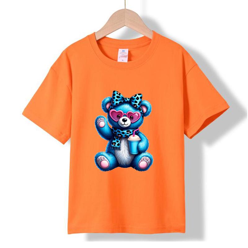XH19 MINISO 2026 Summer New Printed Cotton Round Neck T-shirt for Children Aged 1-16, Boys and Girls
