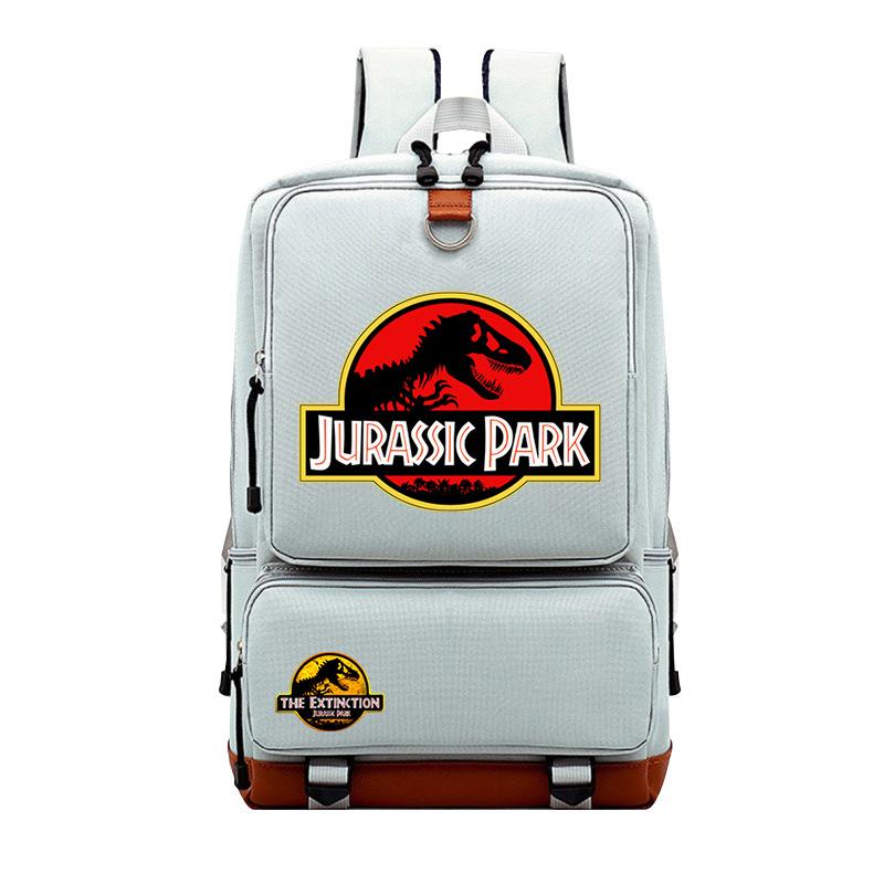 Jurassic Park Dinosaur Print Teen Student Schoolbag Large Capacity Travel Bag Casual Versatile