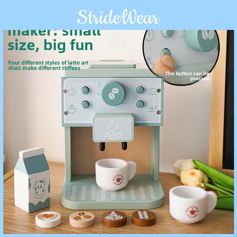 Childrens Wooden Play Kitchen Coffee Maker Toy For Early Education And Fun