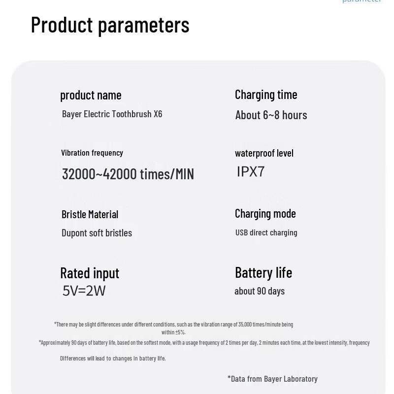BAIR X6S Smart Sonic Electric Toothbrush CN plug (adapter included)