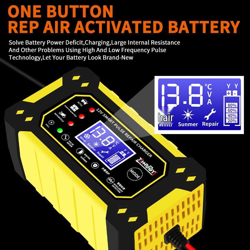 12V 6A Smart Pulse Lead-Acid Battery Charger for Car and Motorcycle