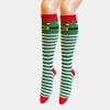 Warm Striped Knee High Socks Holiday Christmas Santa Stockings Fashion Knee High Stockings  Unisex