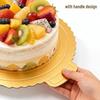 Jiekainuo Reusable Hardened Round Gold Cake Boards