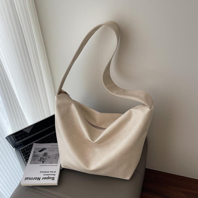 Vintage Pu Leather Shoulder Bag For Women Composite Crossbody Tote Trend Ladies Hobo Handbags Large Capacity Female Daily Bag