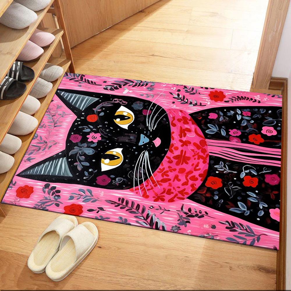 Verspielte Katzen Garten Träume Fußmatten für Wohnzimmer, Schlafzimmer und Zimmerdekoration Sind für Geschenke geeignet.