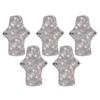 5Pcs Women Sanitary Pads Cotton Printed Cloth Leakproof Reusable Feminine Menstrual Napkin