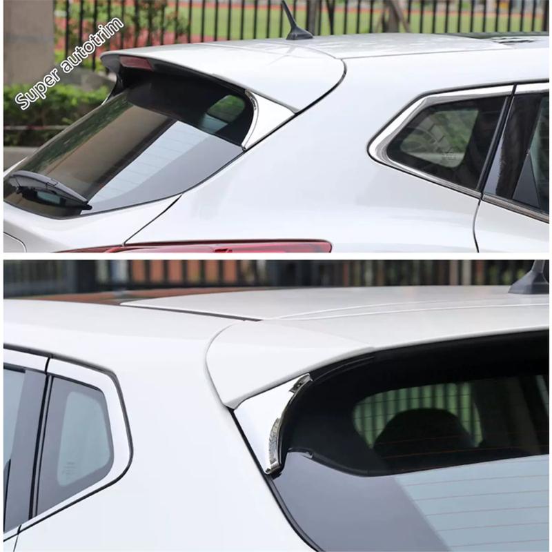 2PCS Rear Window Spoiler Panel Sequ Cover Trim Fit For Nissan Qashqai J11 2014 - ABS Chrome Exterior Refit Accessories