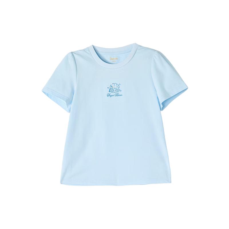 

Dessas Girls Summer Sweet Printed Puff Sleeve T-shirt 165