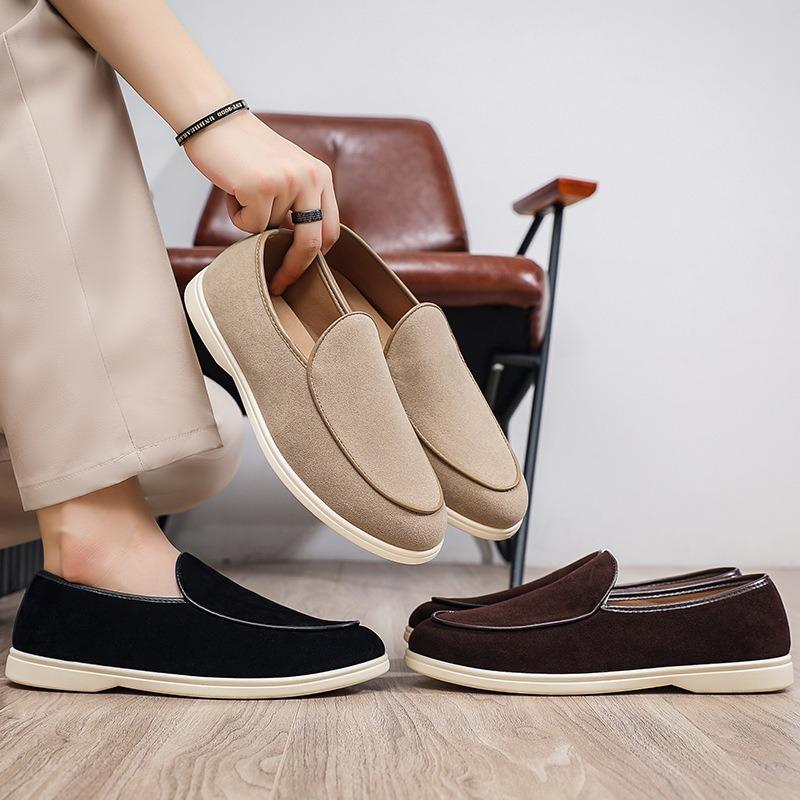 Men's Shoes Large Size Casual Single Shoes Cover Feet Soft Bottom Flat Bottom Men's Lazy One Pedal Cover Feet Men's Board Shoes