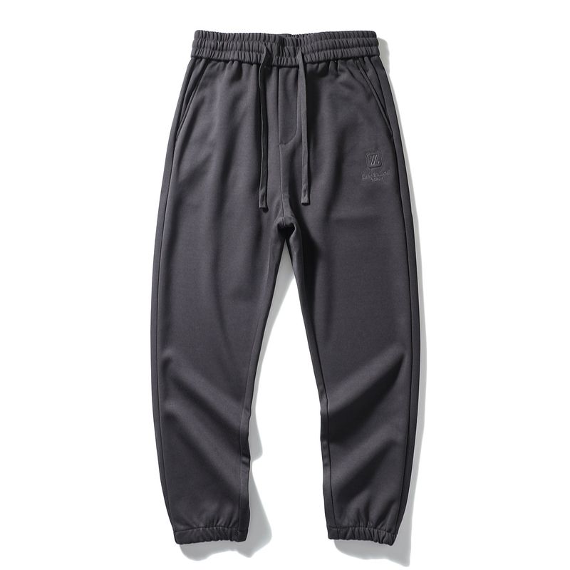 American Knitted Straight Sports Pants Men's Spring and Autumn Ankle-Tied Sweatpants Elastic Waist Pants Export Men's Casual Pants