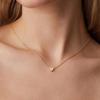 Stainless Steel Peach Heart Pendant Necklace with English Letter Clavicle Chain for Women