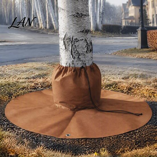 Winter Plant Rootlet Warmer Palm Tree Protector, Frost Cover with Drawstring And Ground Stakes, Freeze Protection for Trees Insulation Wrap