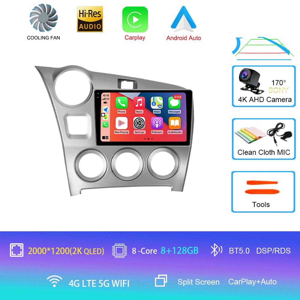 Android 14 Carplay Auto For Toyota Matrix 2 E140 2008 2009 2010 2011 2012 2013 2014 Car Radio Multimedia Player Navigation GPS