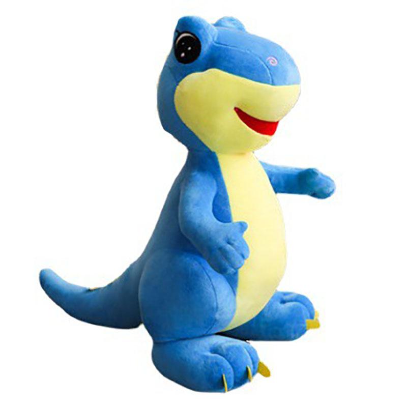 

Toy Plush Dinosaur Stuffed Doll Sleeping Pillow Children Birthday Playing Gift синий