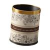 Round Trash Can French vintage Garbage for Bedroom Kitchen Bathroom Office Living Room Dorm Laundry Room Indoor