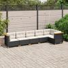 VidaXL Garden Lounge Set 6 Pcs with Cushions Black Braided Resin 3261845