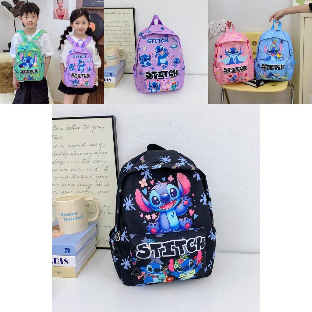 Stitch Kinderrucksack Aus Nylonmaterial Mit Weichen Gepolsterten Trägern Für Den Kindergarten