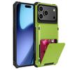 For iPhone 18 Pro Max 17 16 15 14 Air Wallet Case Card Slot Holder, Slide Armor, Shockproof Protective Cover with Kickstand Case