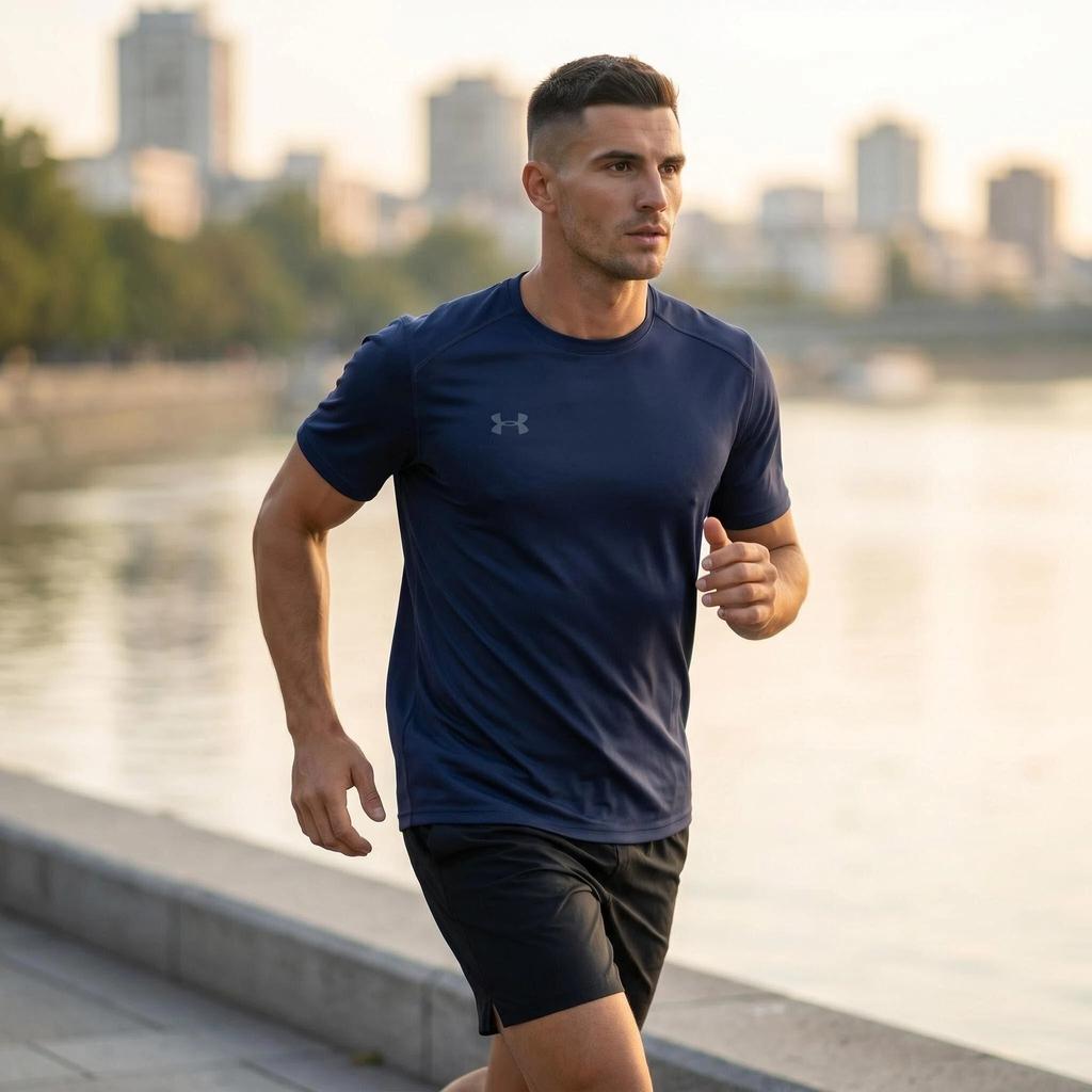 Under Armour Short Sleeved T Shirts Unisex Navy Blue 26500508-409