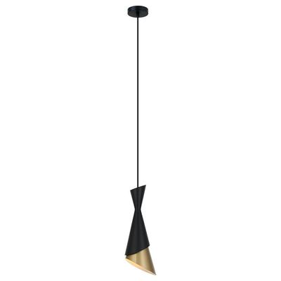 Lampa Wisząca Czarna/Złota MALIA PND-85949-1 BK+GD Italux