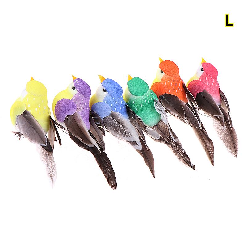 1PC Colorful Fake Bird Artificial Foam Simulation Birds with Feather DIY Wedding Decorations Christmas Ornaments