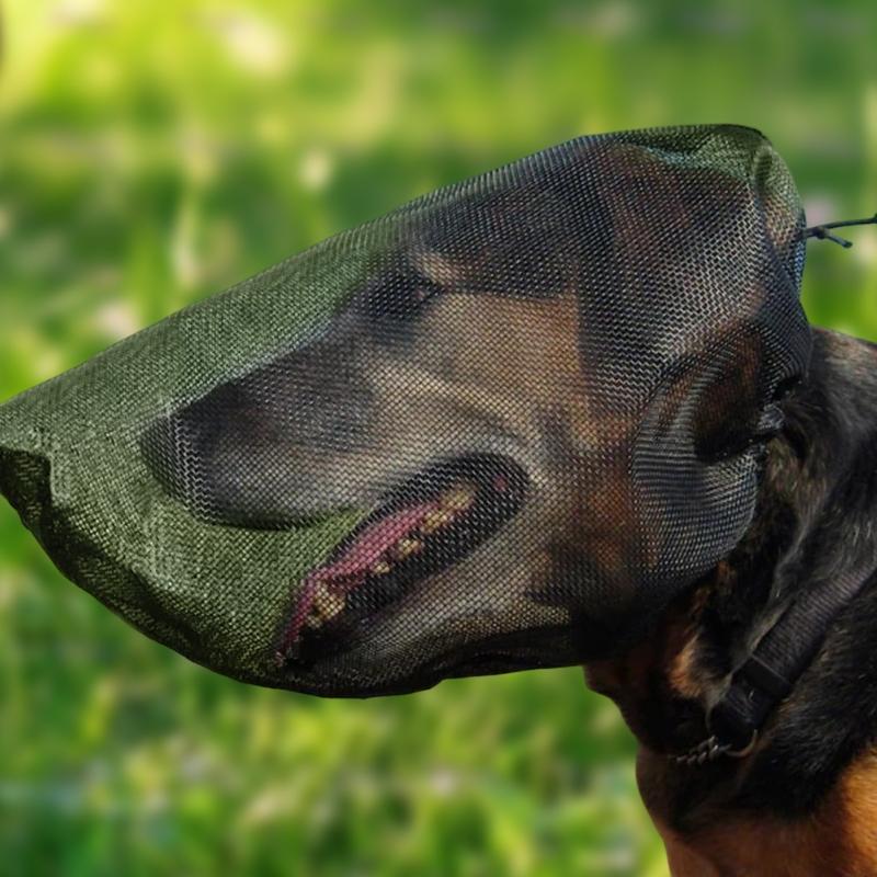 Dog Protective Face Mask Mesh Face Cover Block Grass From Eye Ear Nose For Active Outdoor Breeds Hiking Camping