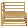 Outdoor Corner Sofa Solid Acacia Wood White 83 x 83 x 73 cm