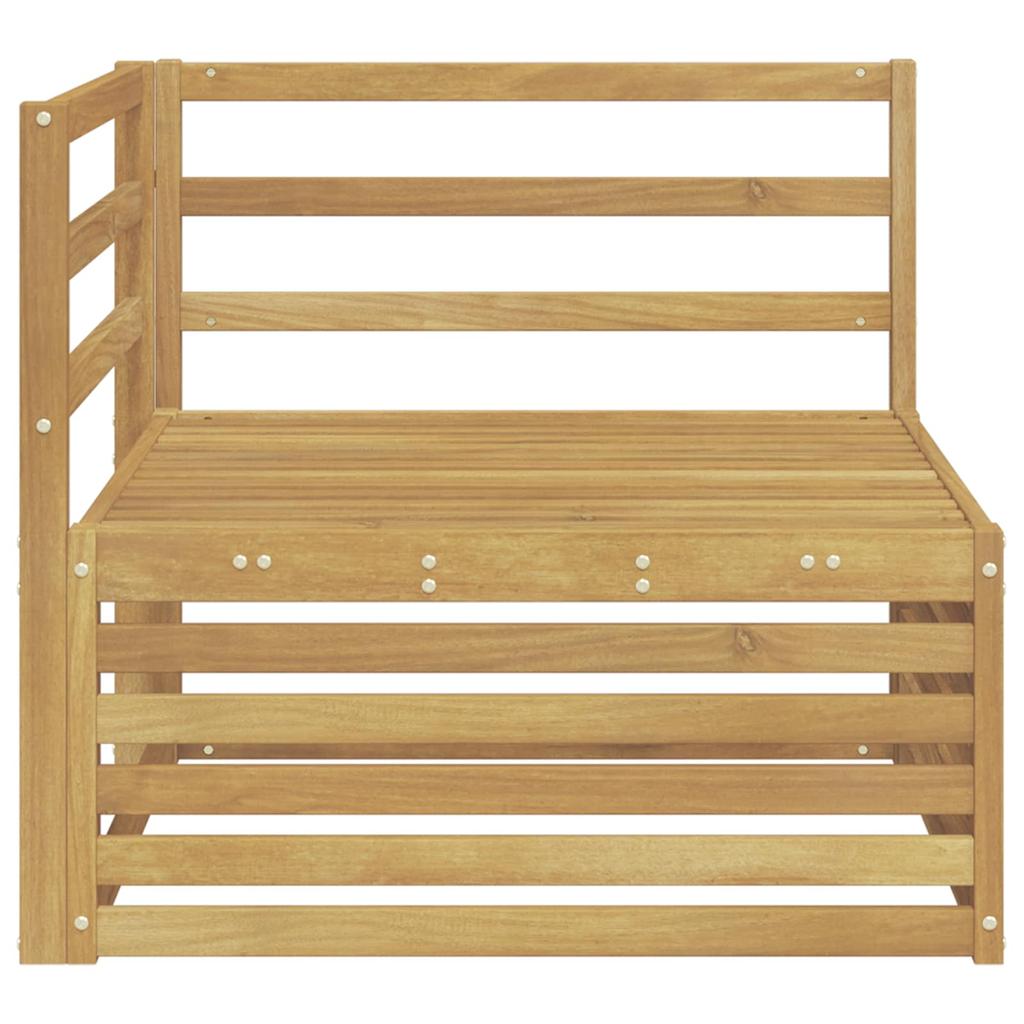 Outdoor Corner Sofa Solid Acacia Wood White 83 x 83 x 73 cm