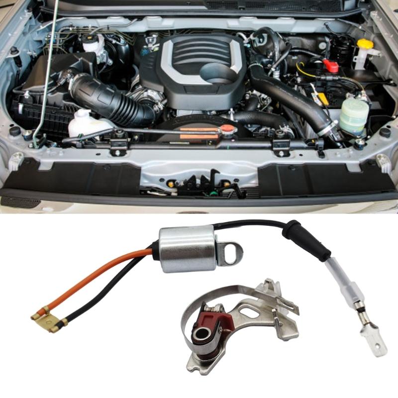 Points Capacitor and Low Voltage Compatible for 45D 45D4 Distributor Ignition Kit Automotive Replacement