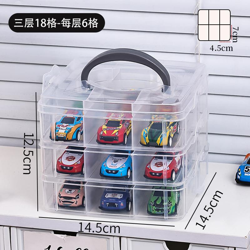 

3-Tier Stackable Organizer Box Transparent Plastic Storage Container with Handle,Durable & Easy-to-Clean for Jewelry,Crafts,Toys