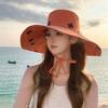 Sweet Seaside Beach Cap Double Sided Sun Protection Cap Sunscreen Sunshade Fisherman Hat  Lady