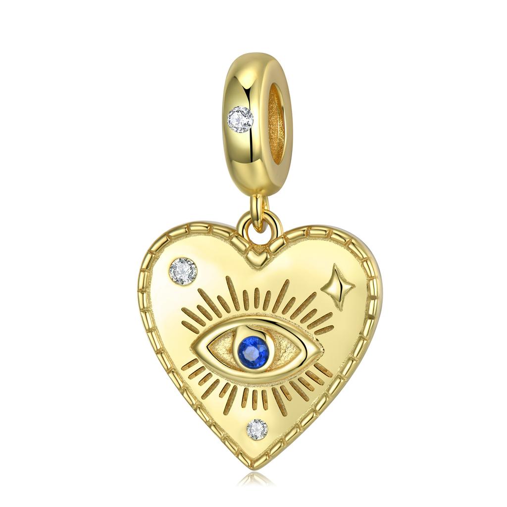 Factory Direct Customize Support S925 Silver Bad Eye Evil Heart Pendant Fashion Necklace Bracelet Jewelry Making for Men Women