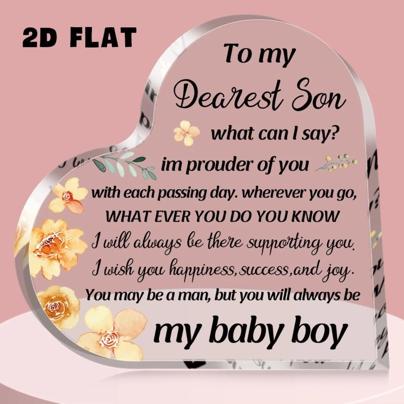 

2D Flat Thankful Quote Heart Shape Acrylic Desktop Decoration Plaque, Home Decor Plaque Hanging Wall Art Decorative Garden Decoration for Room Door Si 10*10*1cm