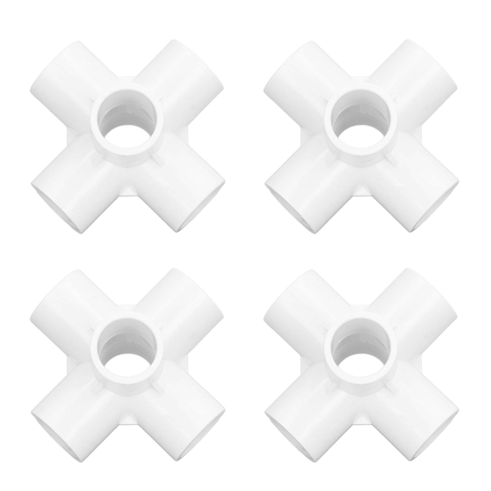 

10 шт. 6-ходовые трубные фитинги ПВХ пластиковые трубы угловой колено соединитель 20 мм внутренний диаметр белый