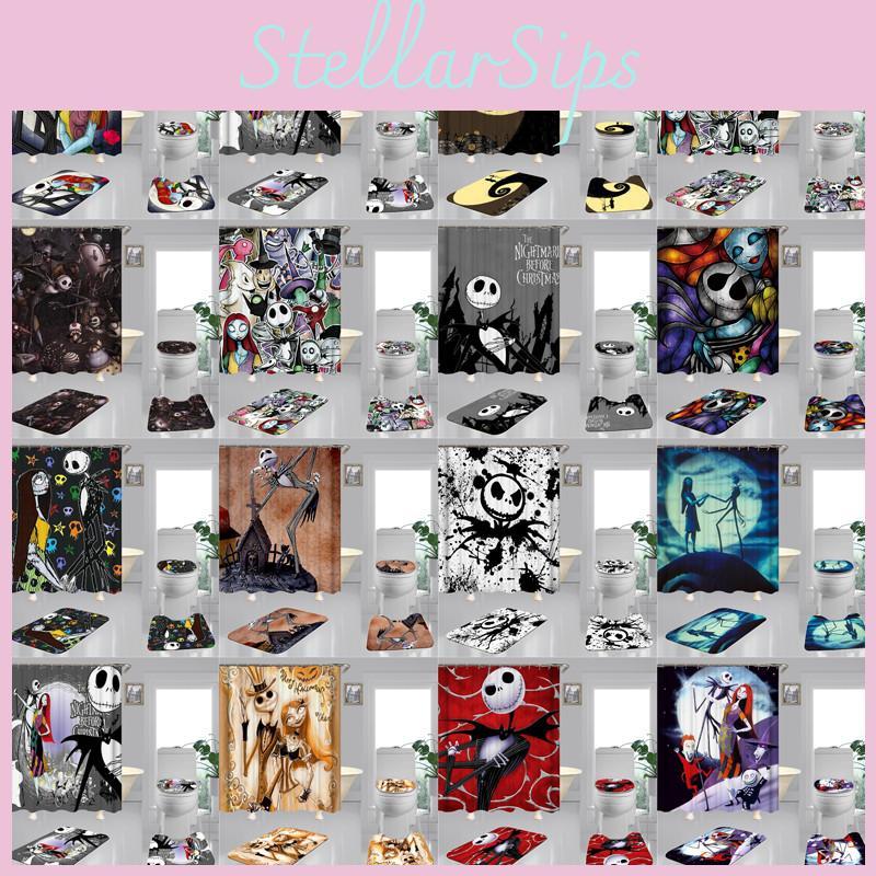 Das Nightmare Before Christmas Badezimmerset mit hochwertigem Duschvorhang und Matten