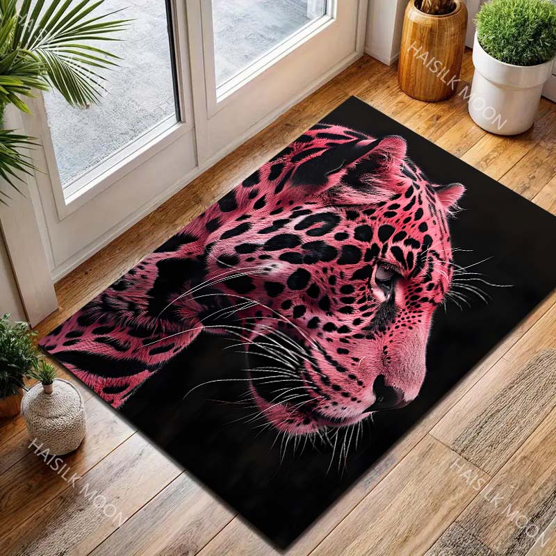 1 Stück Mehrere Größen Bunter Teppich mit Leopardenmuster für Wohnzimmer Schlafzimmer Sofa Heimdekoration Rutschfeste Fußmatte Luxuriöses Geschenk