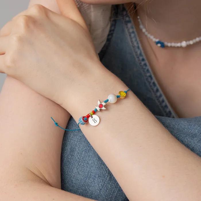Free wanderer blue knot bracelet