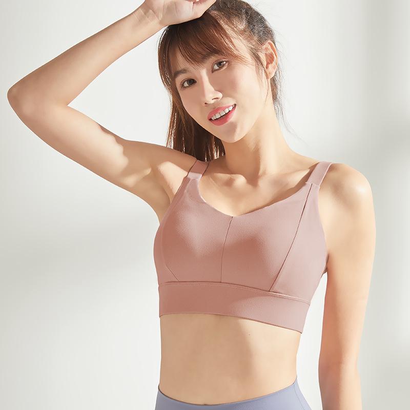 Plus Size High-Impact Sports Bra with Push-Up & Beautiful Back Design - Shockproof, Quick-Dry Yoga Tank Top