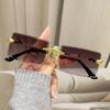 Rimless Square Women Sunglasses UV400 Protection Stylish Vintage Trend Outdoor Fashion Eyewear Shades for Men and Women