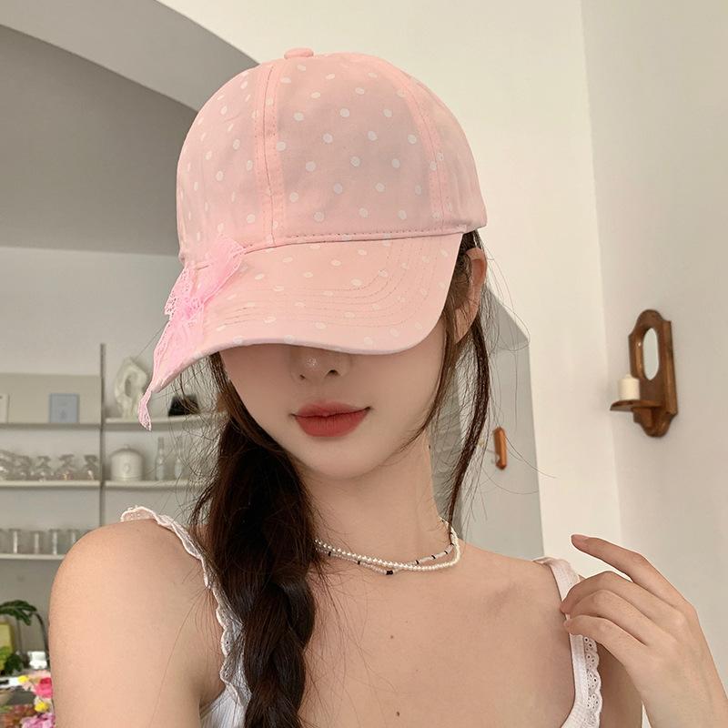 Polka Dot Flower Baseball Cap Children Spring And Summer Small Fresh Face Small Cap Outdoor Sun Protection Hat