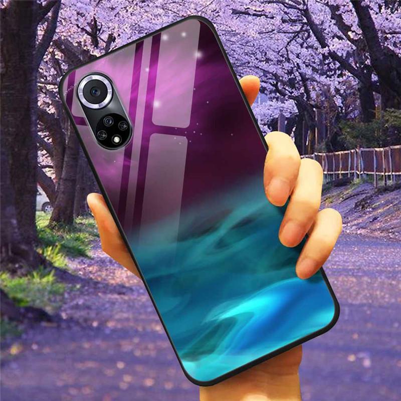 For Honor 50 Pro Case Tempered Glass Starry Marble Hard Back Cover for Huawei Honor 50 Phone Cases Honor50 Protective