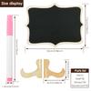 30Pcs Wooden Blackboard Universal Message Board Chalkboard Labels With Easel for Wedding Restaurant Birthday Parties Decor Decor