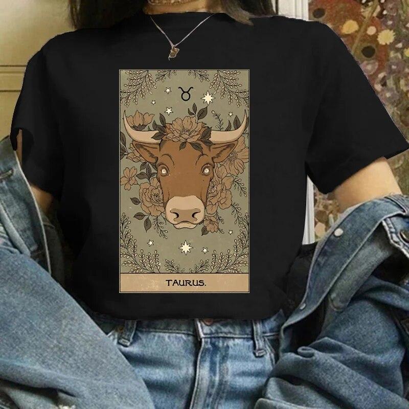 Kawaii Dámské tričko Módní Tarot Kočka Dámské tričko Anime Roztomilé Grafické tričko FeUnisex Léto XS-4XL Tričko s krátkým rukávem