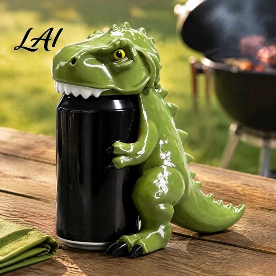 Nakładka na puszkę Rekin Pokrywka Dinozaur Urocze Zwierzątko Uchwyt na napoje gazowane do puszek 375 ml T-Rex Stojak plastikowy na napoje Biurko Zabawa Impreza Wystrój baru domowego Prezent Ochrona